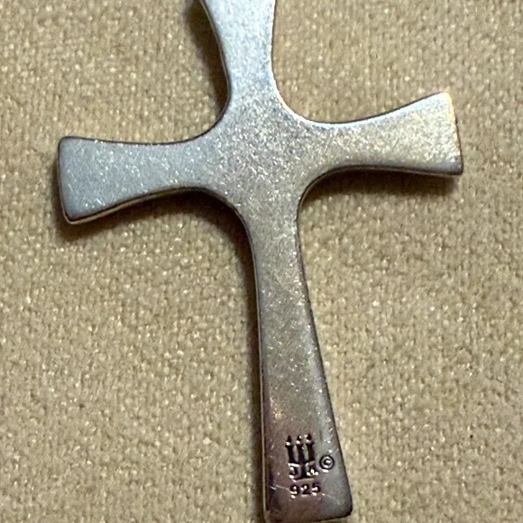 Retired James Avery Sterling Silver Descending Dove Serenity Cross Pendant EUC - Picture 8 of 14